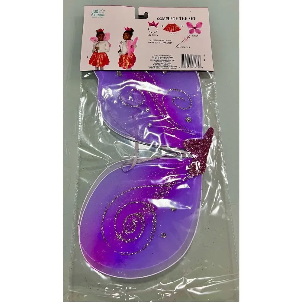 Fairy Princess Purple Butterfly Wings Just Pretending BNWT
